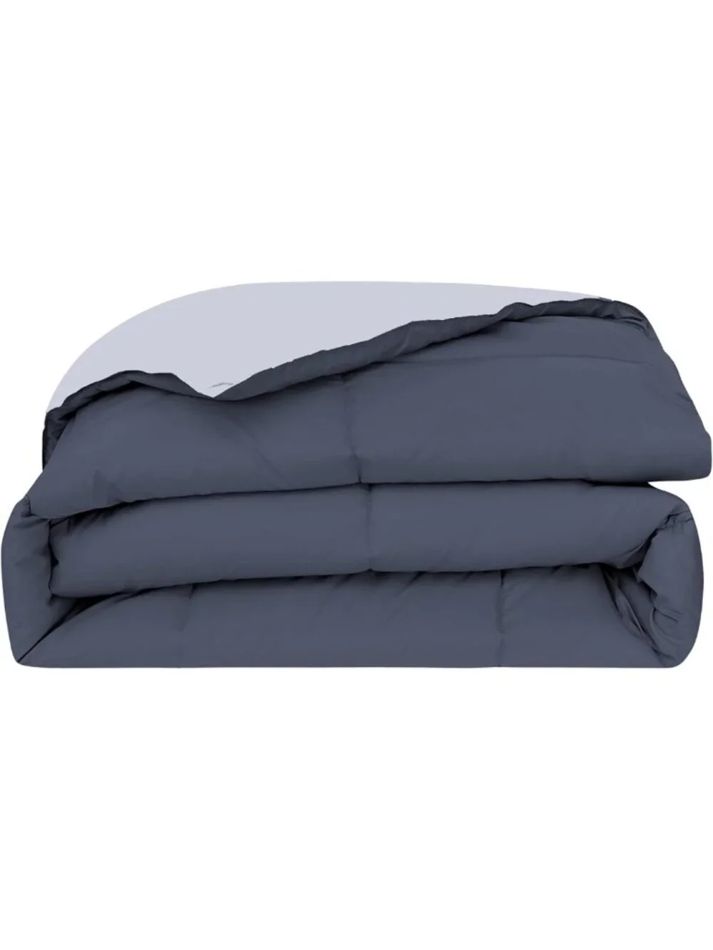 Reversible Down Alternative Comforter Set - Denim & Cloud Blue, Queen Size